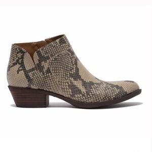 Lucky Brand Snake Print Ankle Booties